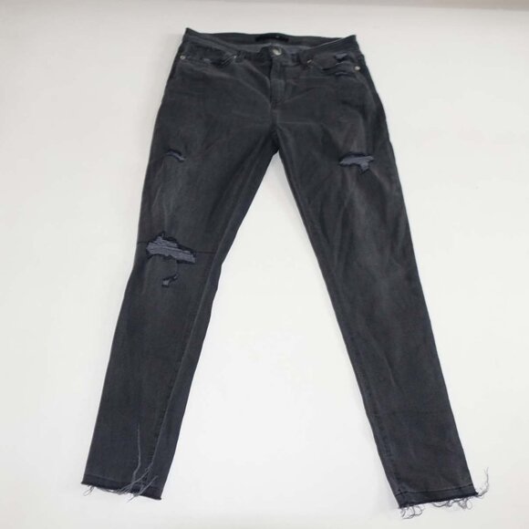 Joe's Women's Skinny Ankle Jeans Size 30 Gray 27.5" Inseam Dael Gray Distressed - Picture 1 of 9